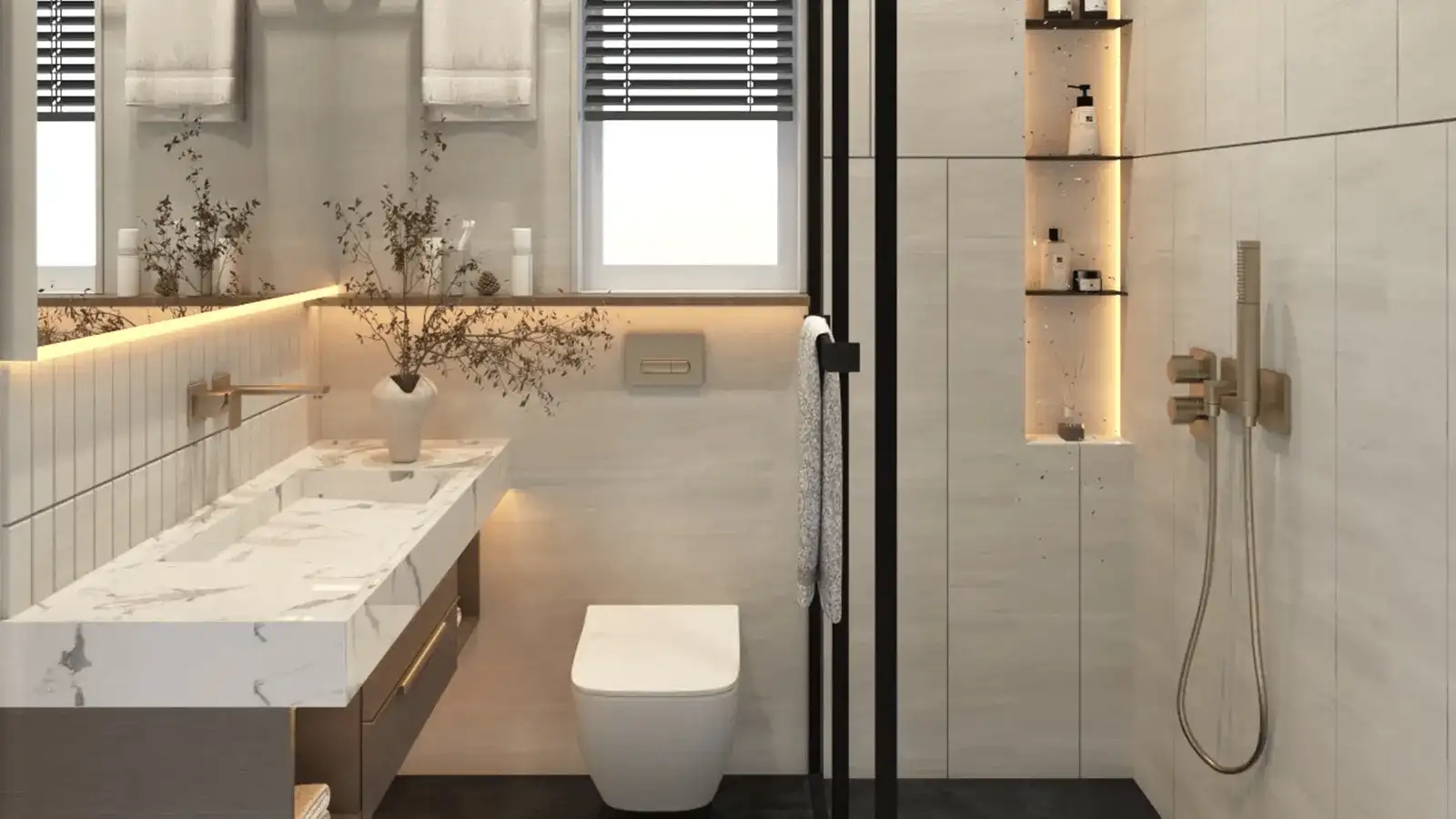 Modern bathroom interior Sobha Pisoli Pune